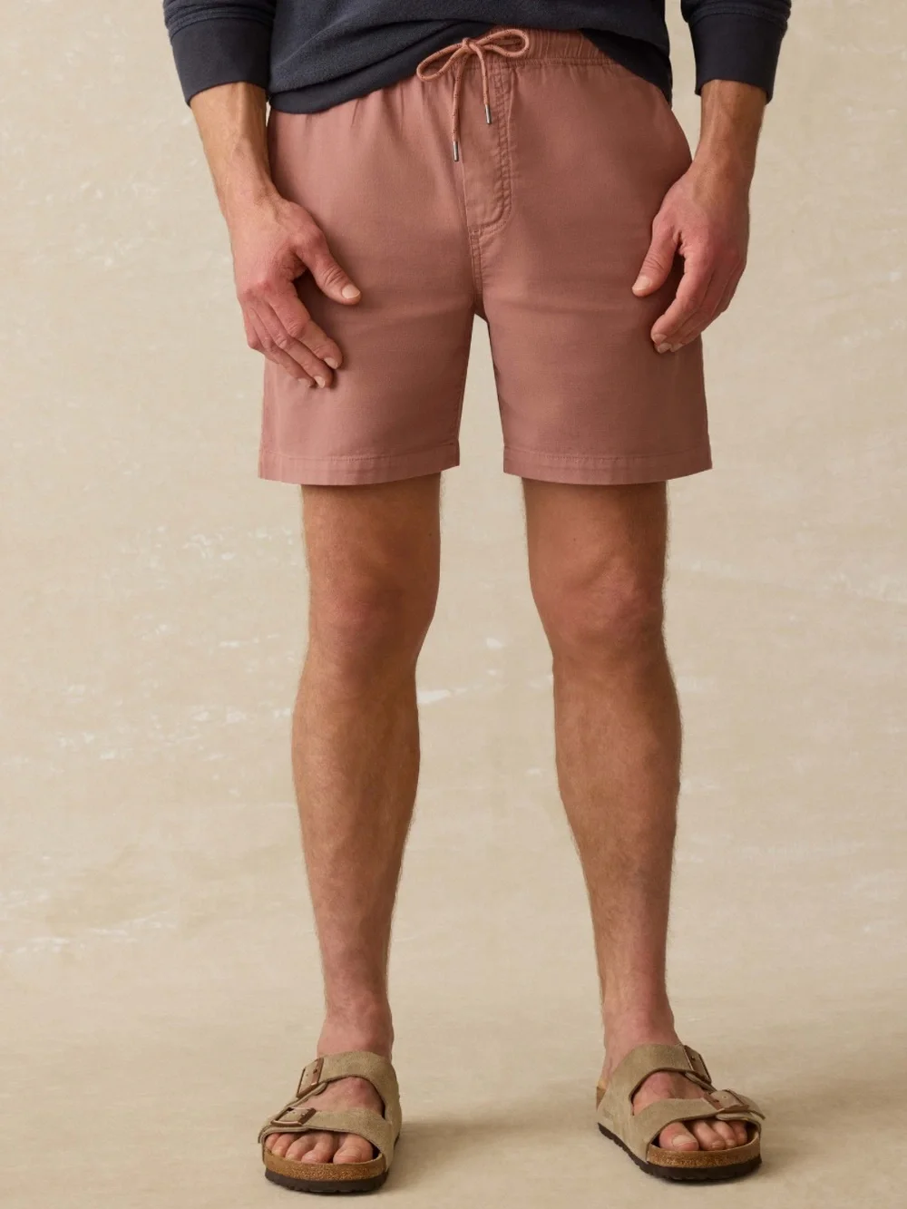 Faherty Men's Cedar Rose Essential Drawstring Hybrid Shorts Organic Cotton